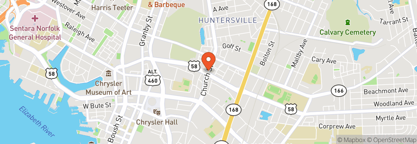 Map of Attucks Theatre