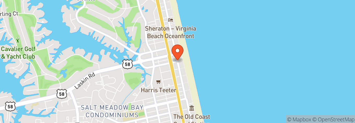 Map of Virginia Beach Oceanfront - 30th Street