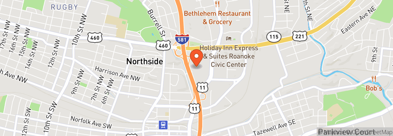 Map of Berglund Coliseum