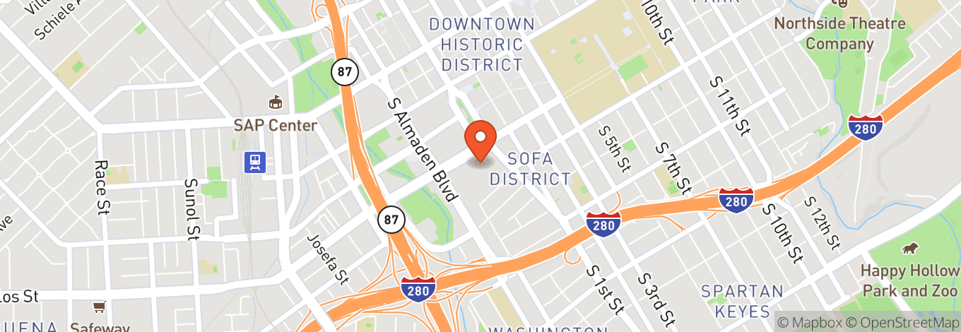 Map of San Jose McEnery Convention Center