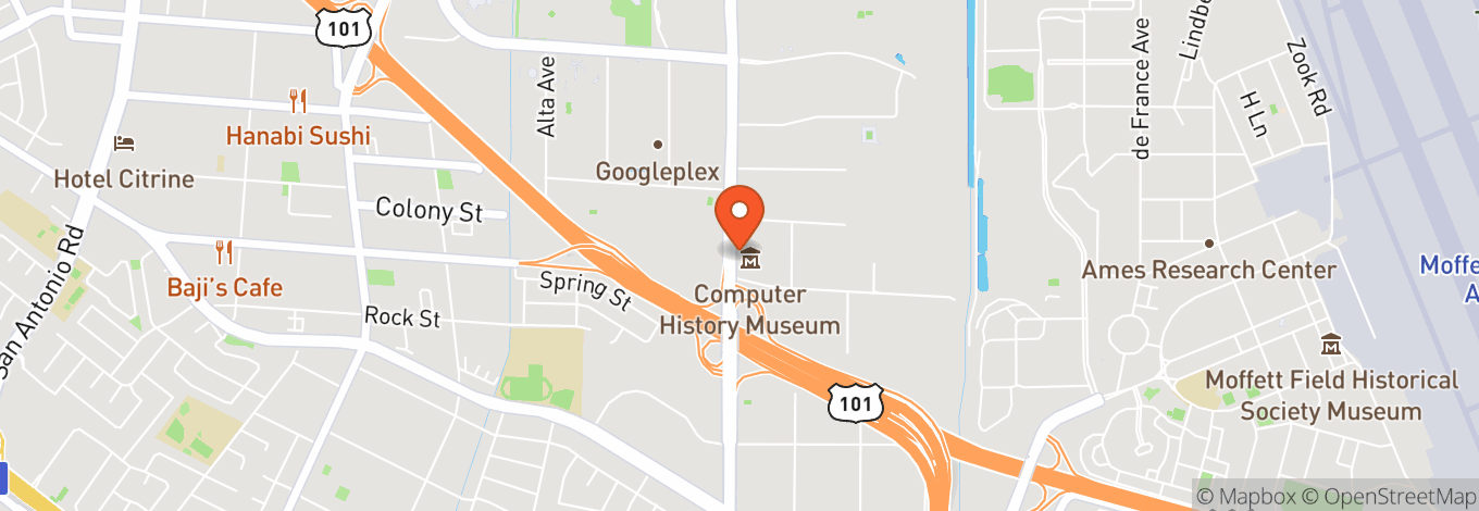 Map of Computer History Museum