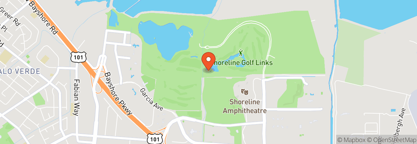 Map of Shoreline Amphitheatre