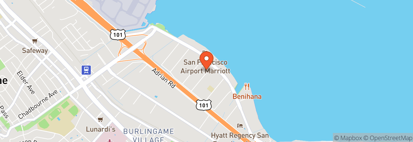 Map of San Francisco Airport Marriott Waterfront