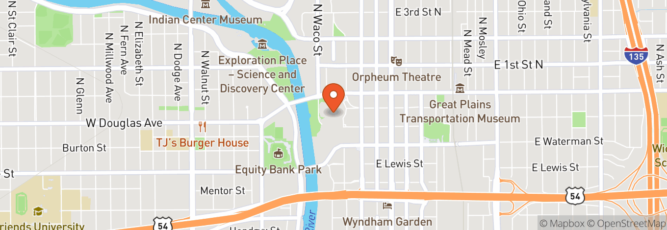 Map of Concert Hall at Century II