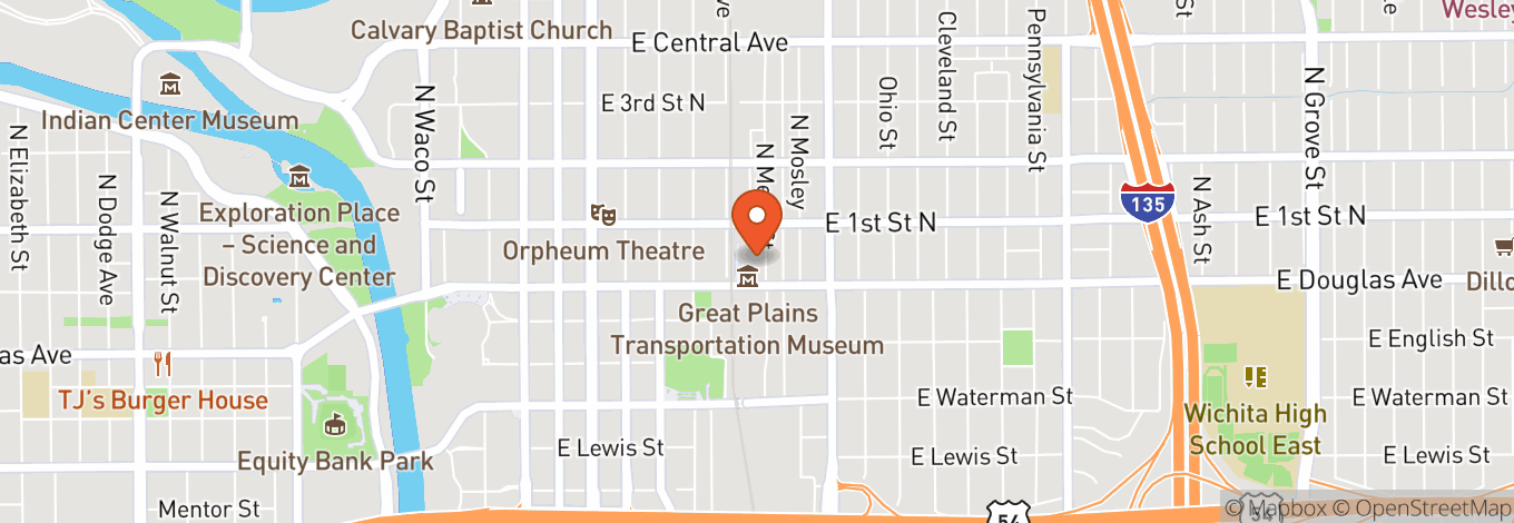 Map of Muscle Men Male Strippers Wichita