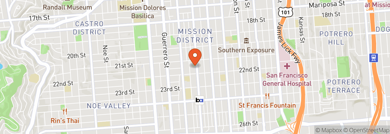 Map of Alamo Drafthouse Cinema New Mission
