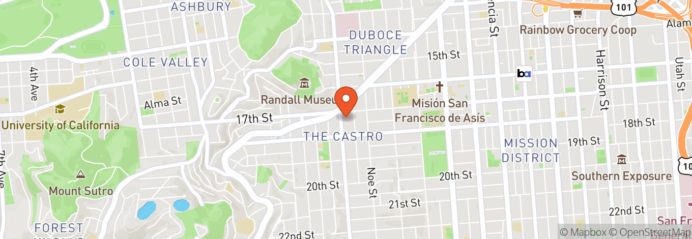 Map of The Castro Theatre