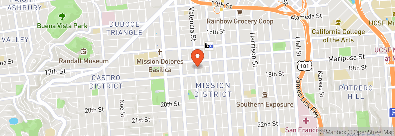 Map of The Valencia Room