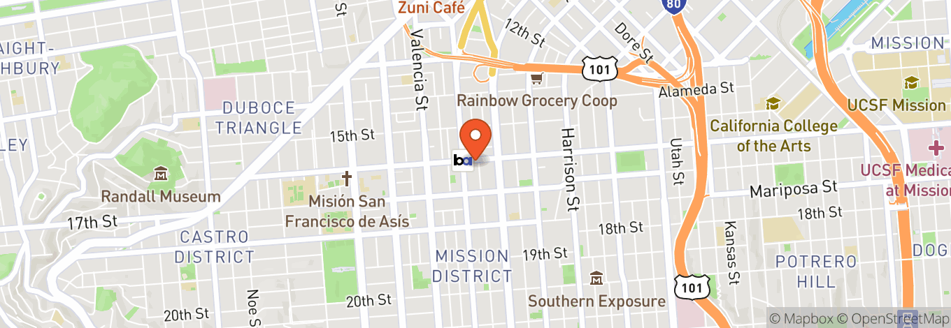 Map of Victoria Theatre San Francisco