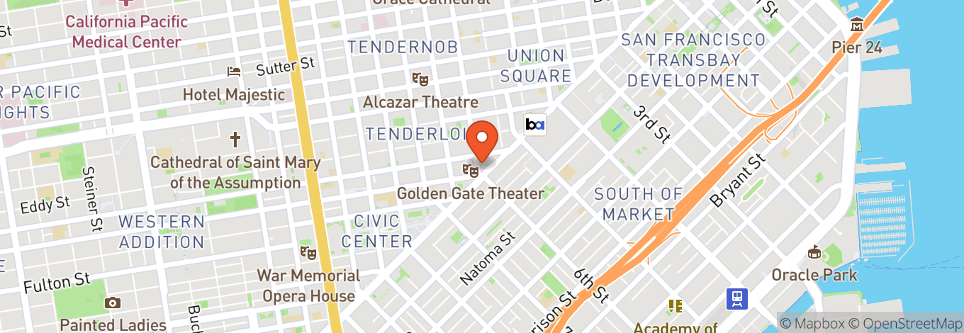 Map of The Warfield Theatre