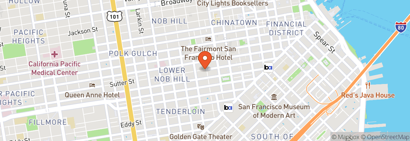 Map of Marines' Memorial Theatre