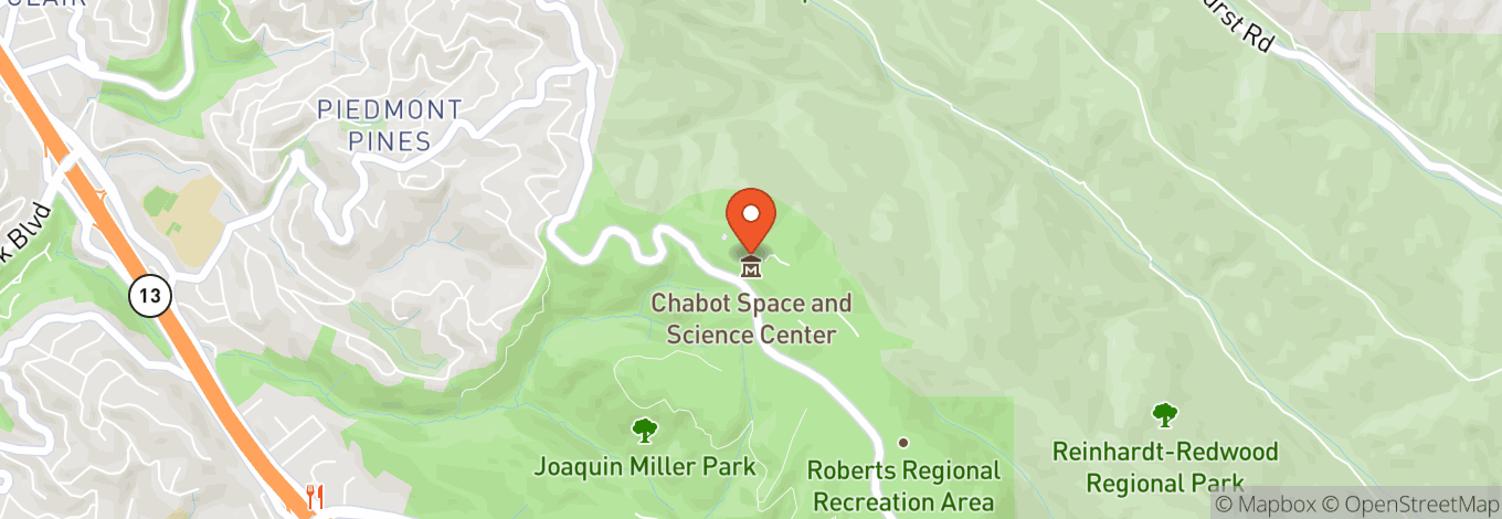 Map of Chabot Planetarium