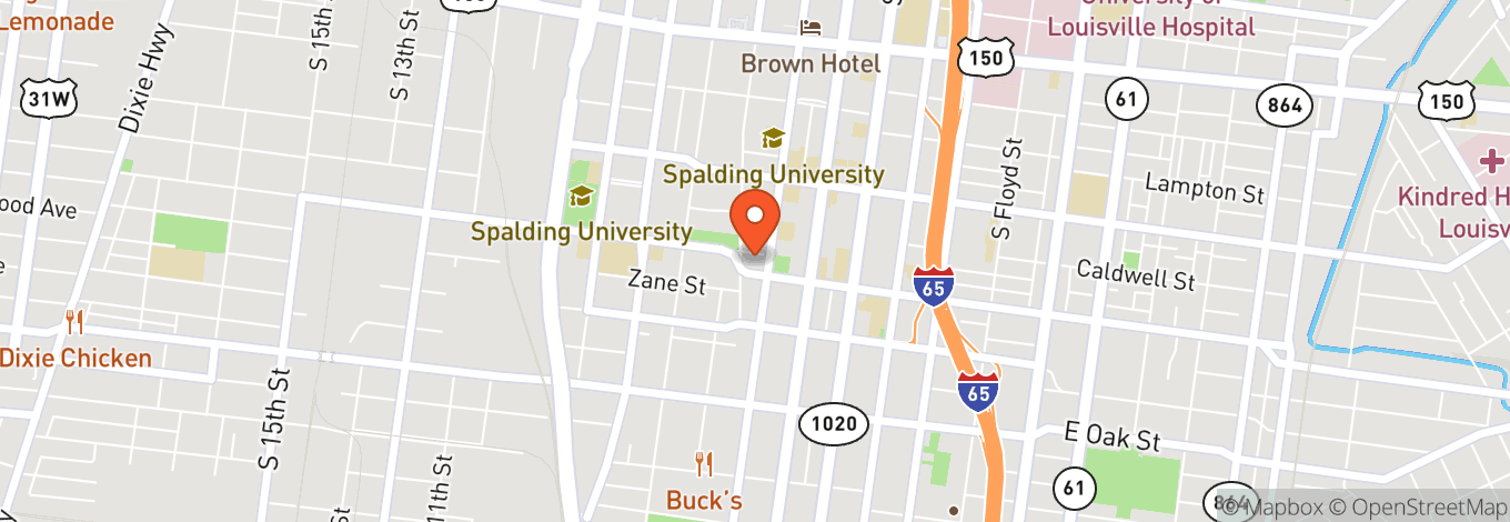 Map of Louisville Memorial Auditorium