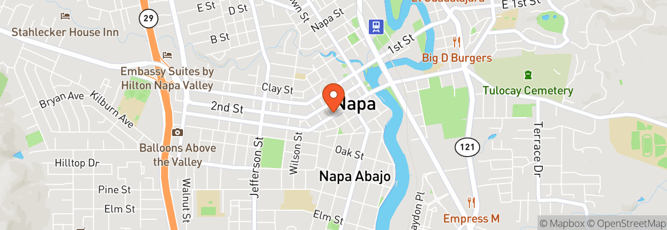 Map of Uptown Theatre Napa