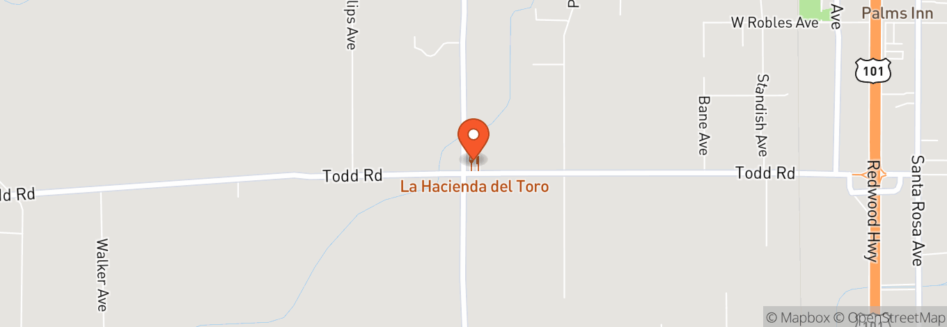Map of La Hacienda del Toro