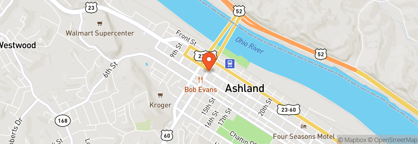 Map of Paramount Arts Center