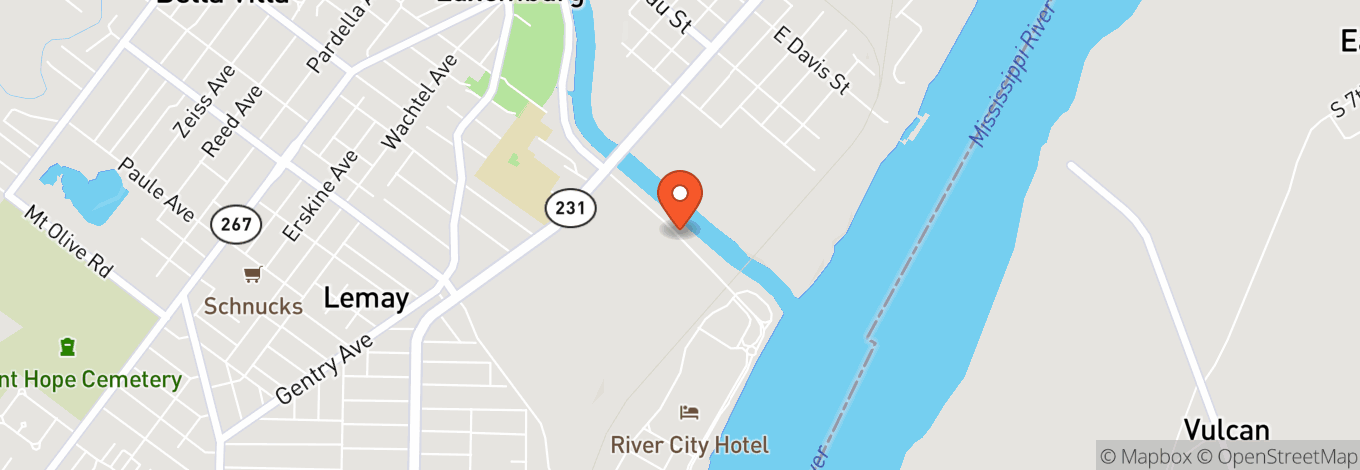 Map of River City Casino & Hotel