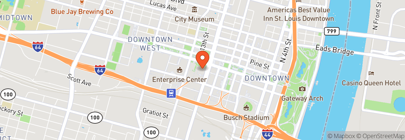 Map of St. Louis City Hall