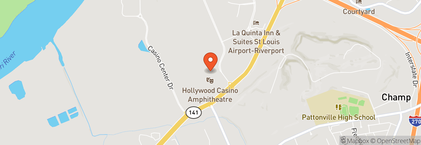 Map of Hollywood Casino Amphitheater