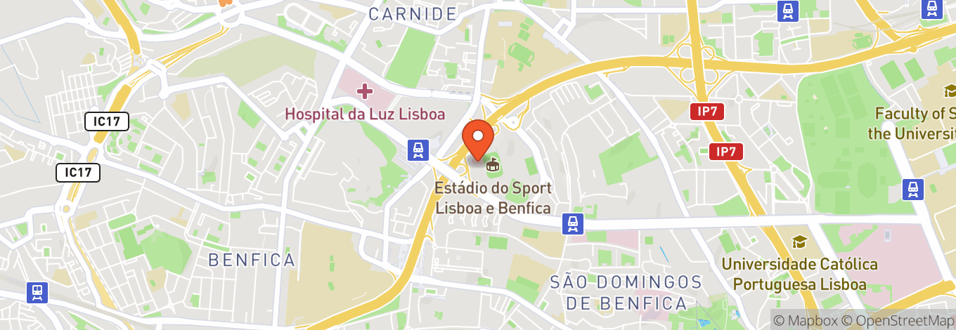 Map of Estádio Da Luz