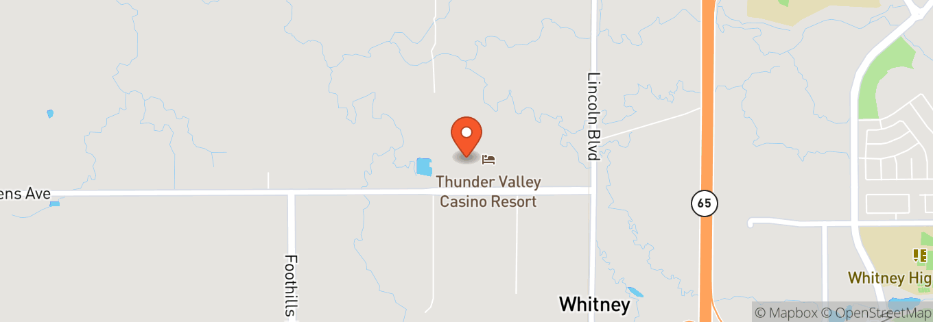 Map of Thunder Valley Casino