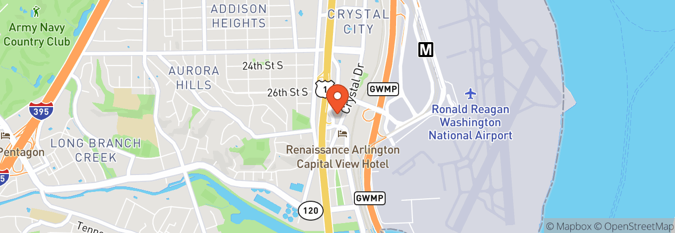 Map of Hyatt Regency Crystal City At Reagan National Airport