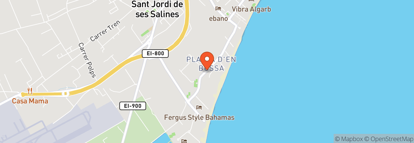 Map of Ushuaïa Ibiza