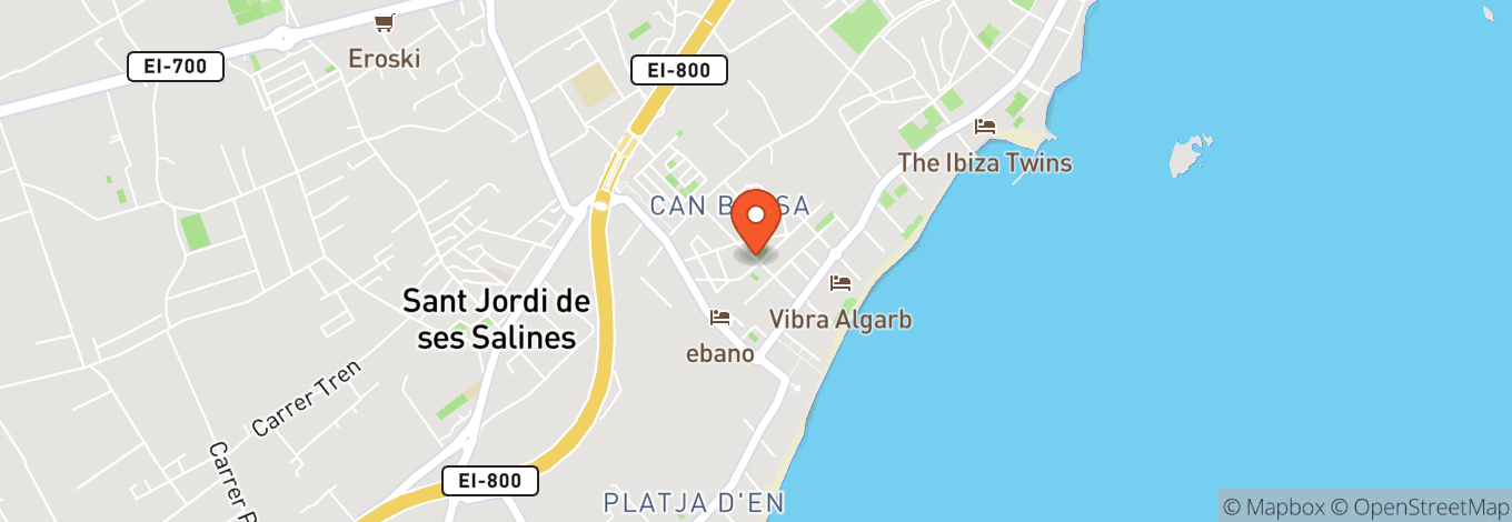 Map of Sankeys Ibiza