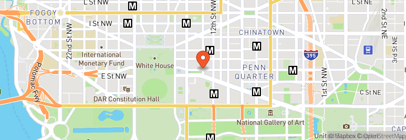 Map of Warner Theatre