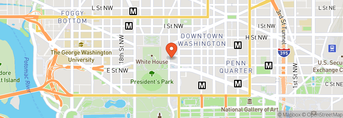 Map of Hotel Washington