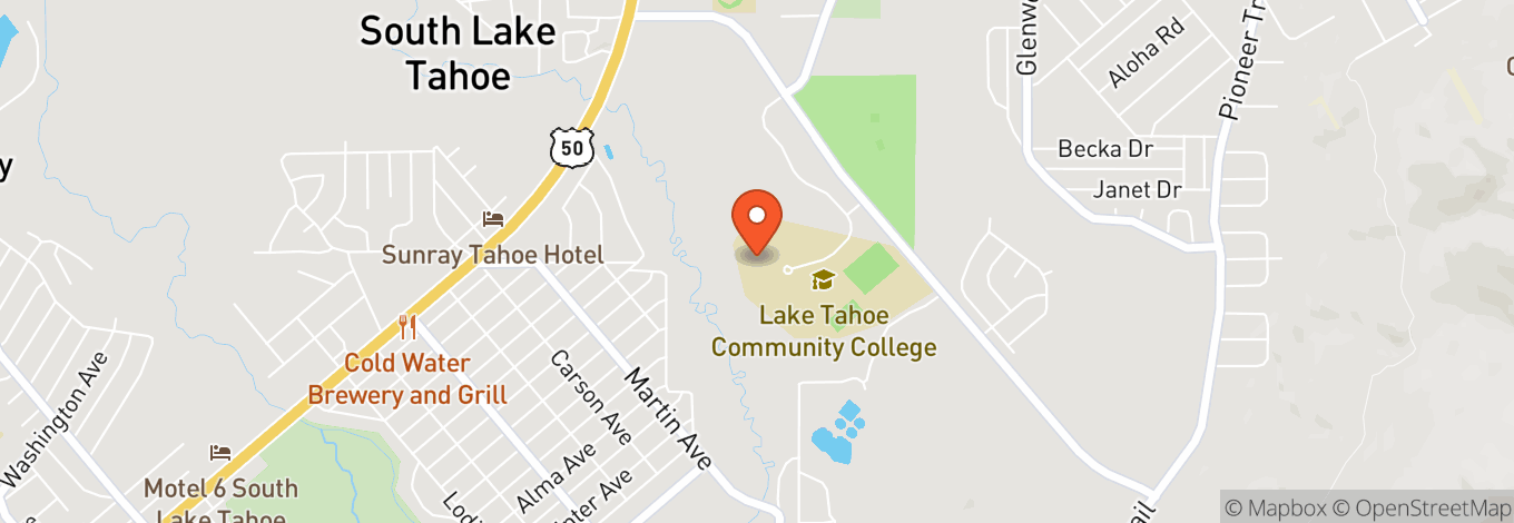 Map of Lake Tahoe Community College