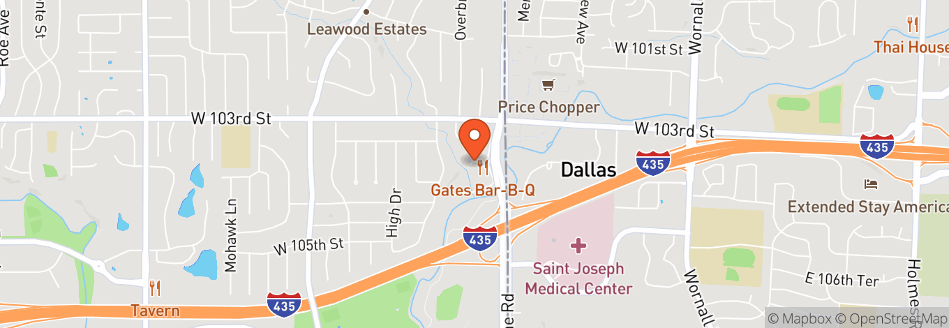 Map of The Comedy Club of Kansas City