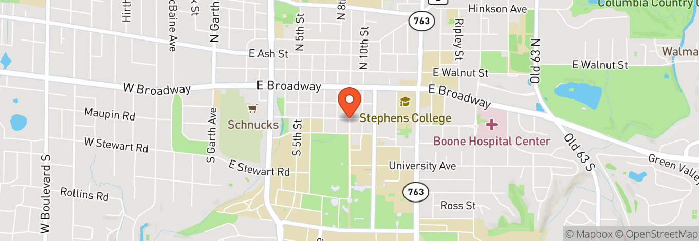 Map of Missouri Theatre Columbia