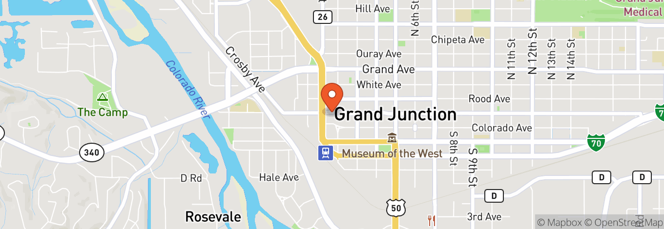 Map of Grand Junction Convention Center