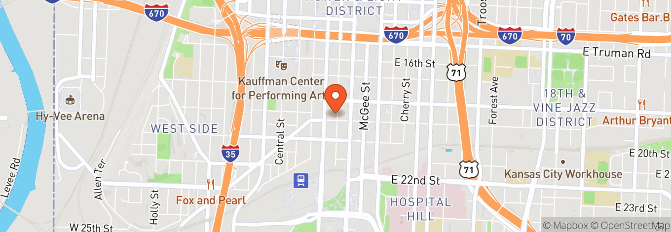 Map of Corrigan Station Rooftop Event Space