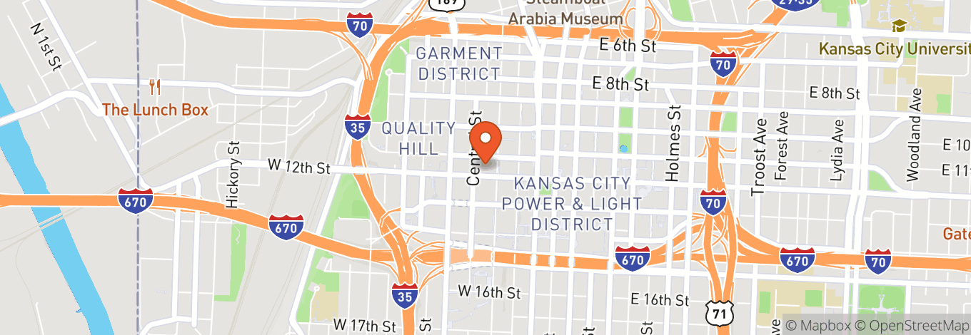 Map of Kansas City Marriott Downtown