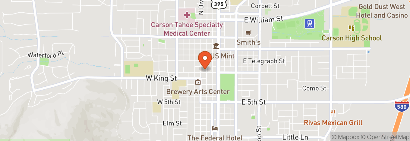 Map of First Presbyterian Church Carson City