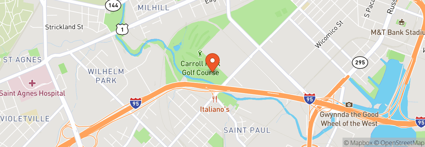 Map of Carroll Park Golf Course