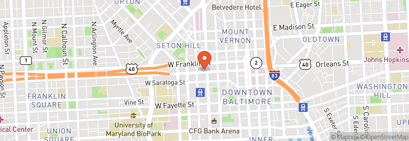 Map of 402 N Howard St