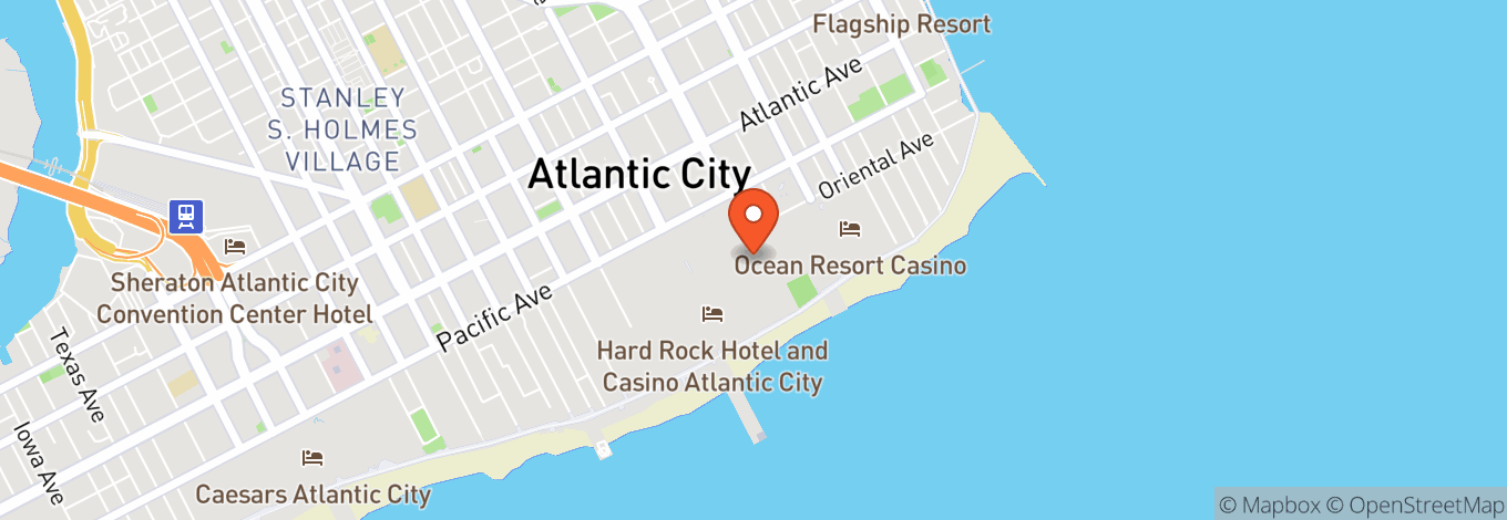 Map of Showboat Atlantic City
