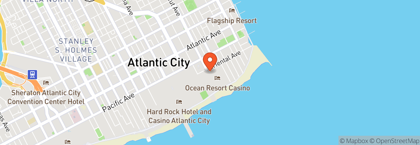 Map of Hq2 Beachclub