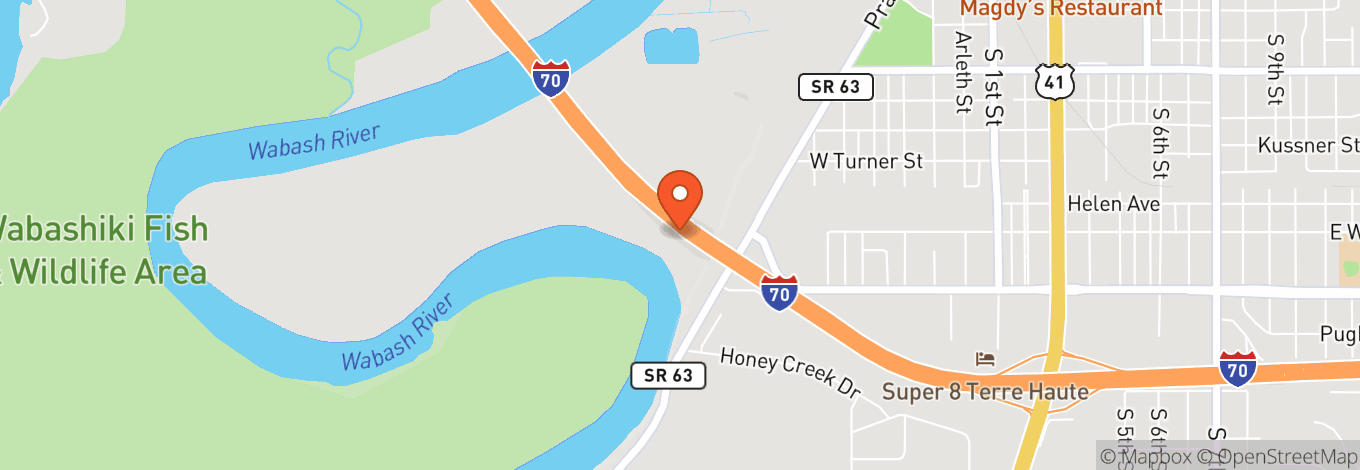 Map of Terre Haute Casino Resort