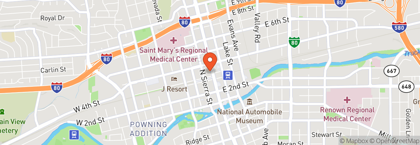 Map of Eldorado Showroom at Eldorado Casino Reno