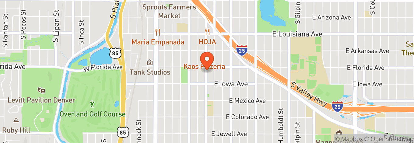 Map of Sushi Den Parking Garage Rooftop