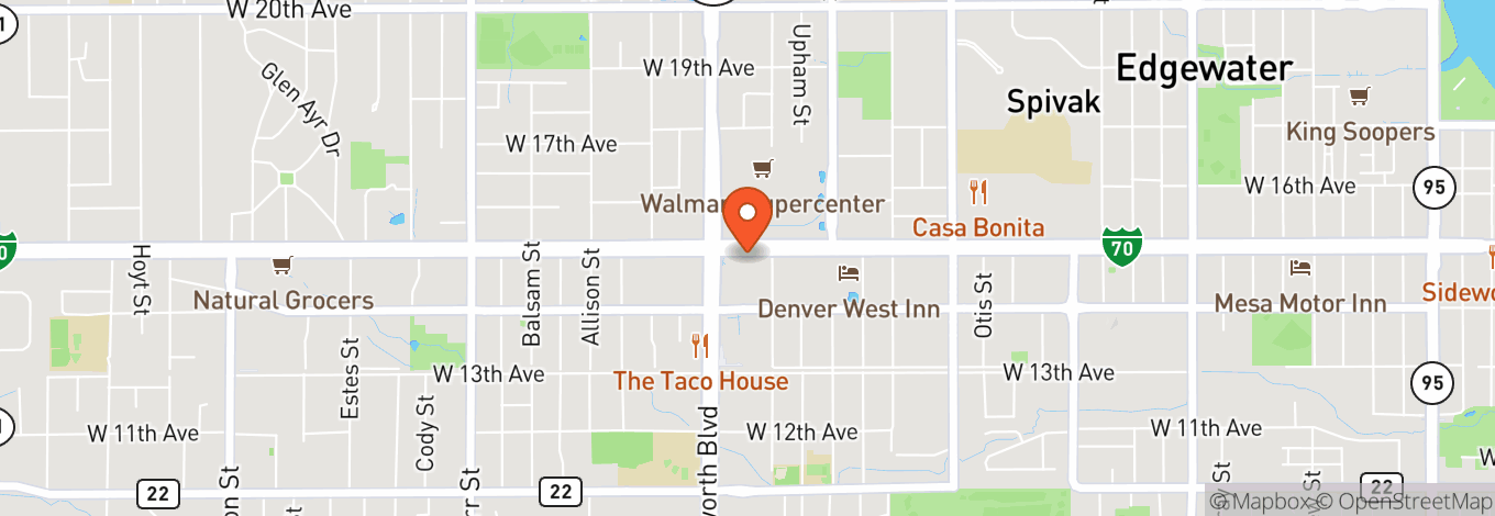 Map of 7800 W Colfax Avenue