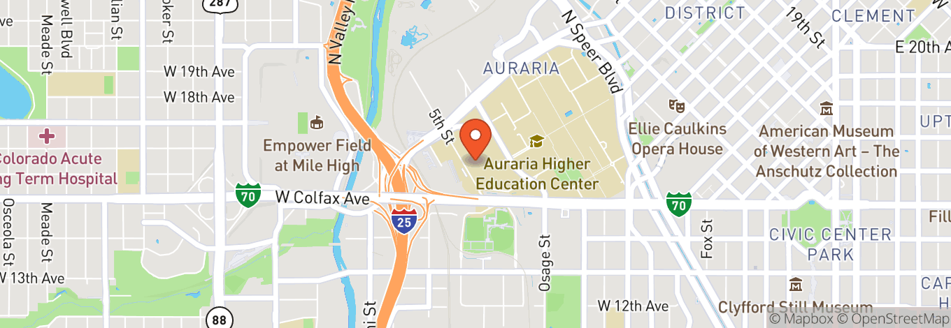 Map of Auraria Campus