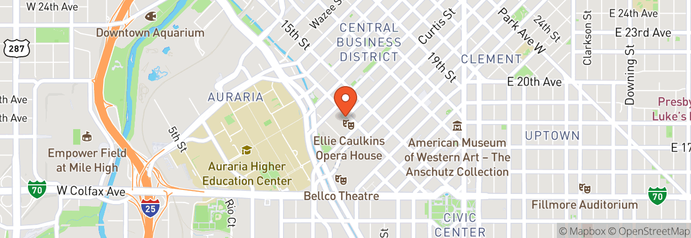 Map of The Studio Loft At Ellie Caulkins Opera House