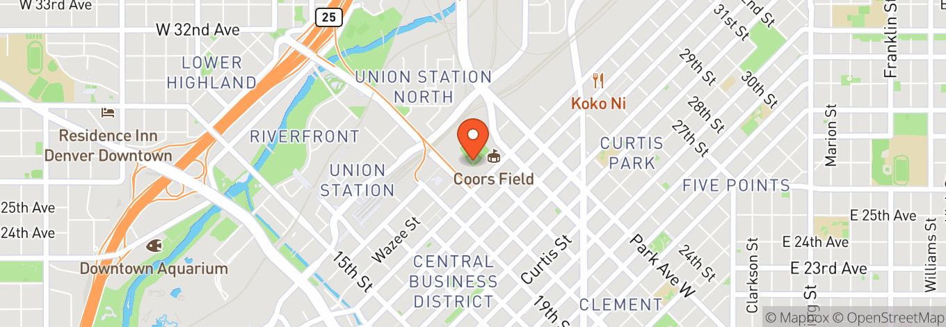 Map of Coors Field