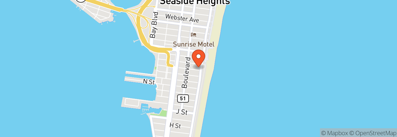Map of Seaside Heights Beach