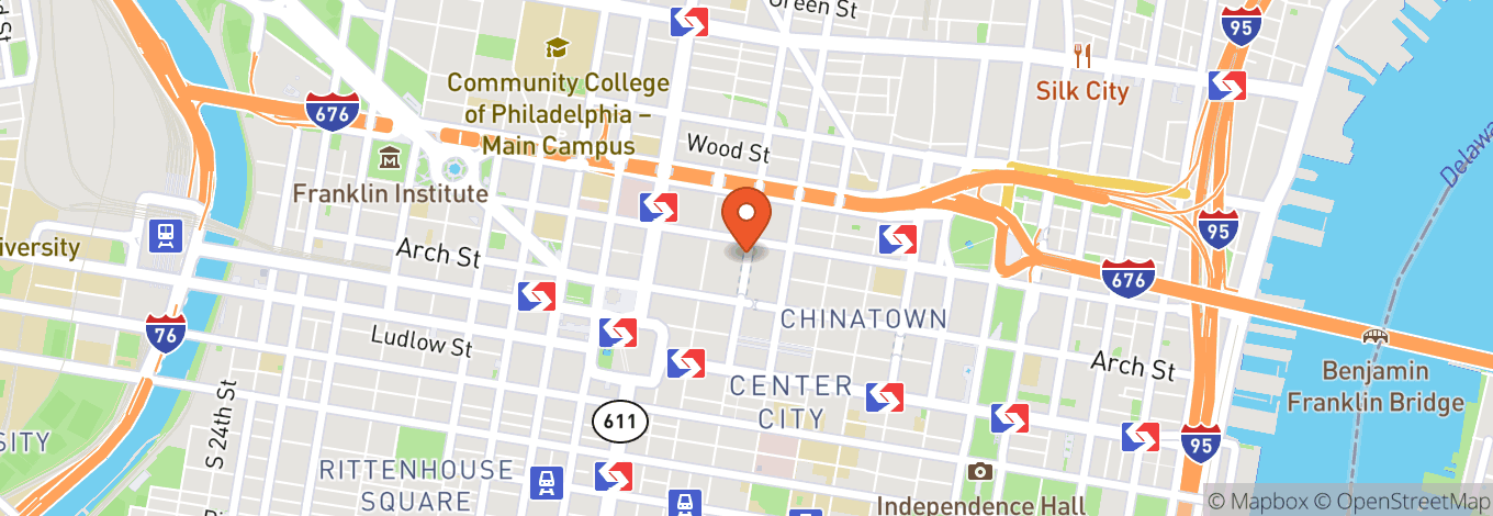 Map of Pennsylvania Convention Center
